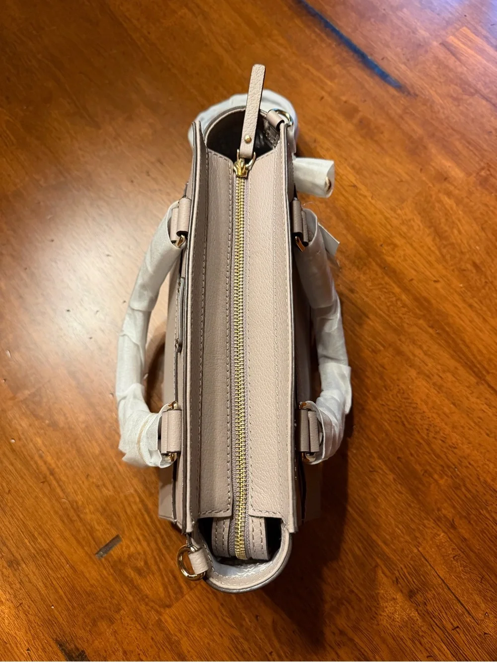 kate spade NWT Pebbled Leather Crossbody Tote Satchel in Light Beige $398 Retail